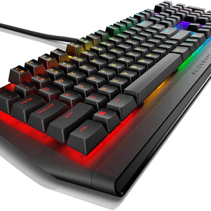 Alienware USB Low-Profile RGB Gaming Keyboard AW410K: Alienfx Per Key RGB LED - Cherry MX Brown Switches
