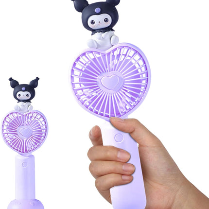 GAhora Cartoon Kitty Fan Kitty Hand Held Fan Portable Usb Rechargeable Mini Pocket Fan Two Speed Ranges Suitable For Kids