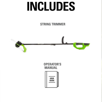 Greenworks 40V 14 inch Brushless Cordless String Trimmer, Tool Only, ST40L00