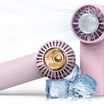 Mini Handheld Fan Portable Small Personal Hand Fan 3 Speed Usb Or Battery Powered With Cold Compress Function, Led Light, Hiking