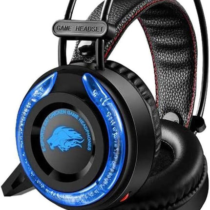 3.5mm Wired Gaming Stereo Headset Wired Over Ear Gaming Noise Cancelling LED