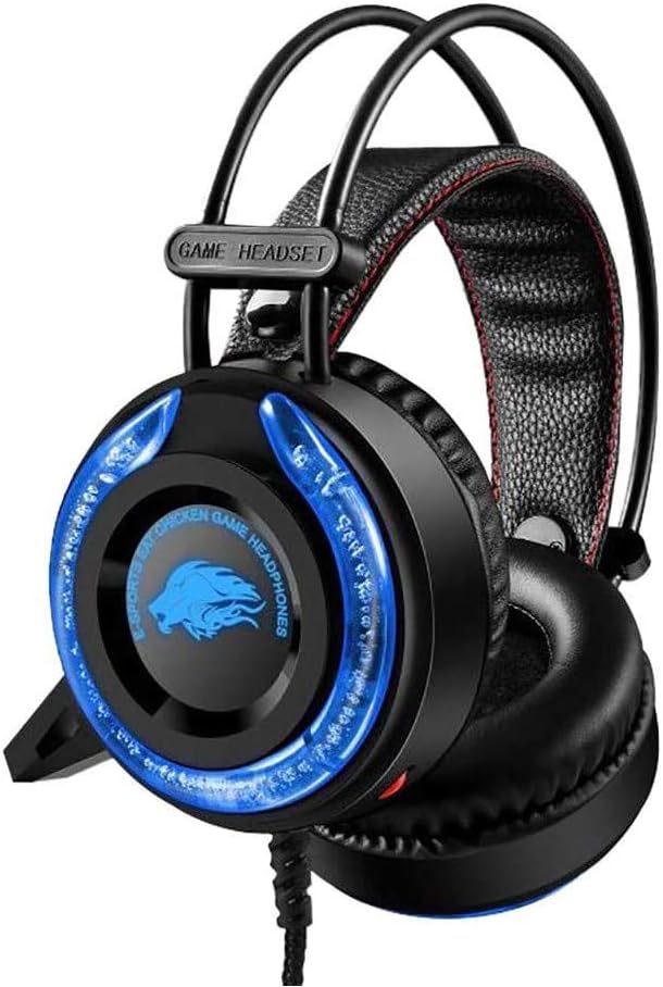 3.5mm Wired Gaming Stereo Headset Wired Over Ear Gaming Noise Cancelling LED