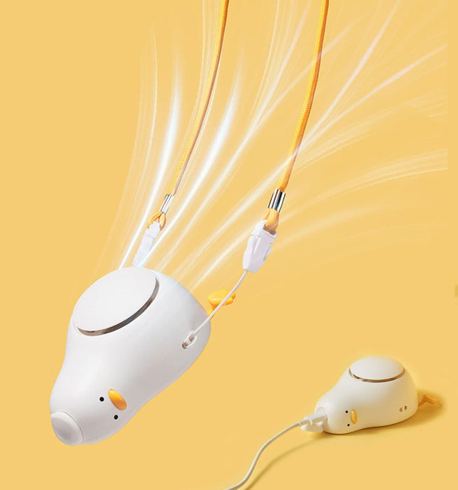 Mini Portable Neck Fan,Usb Hanging Personal Fan With Adjustable Lanyard,Wearable Hands Free Bladeless Fan Cooling Fan For Baby