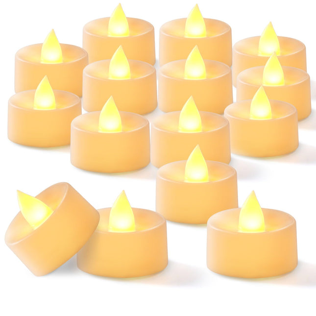 BEICHI Flameless Candles, 50Pack Battery Operated Candles, LED Tea Lights Candles Battery Operated, Flickering Fake Candles for Wedding Halloween Christmas Diwali- Warm Yellow
