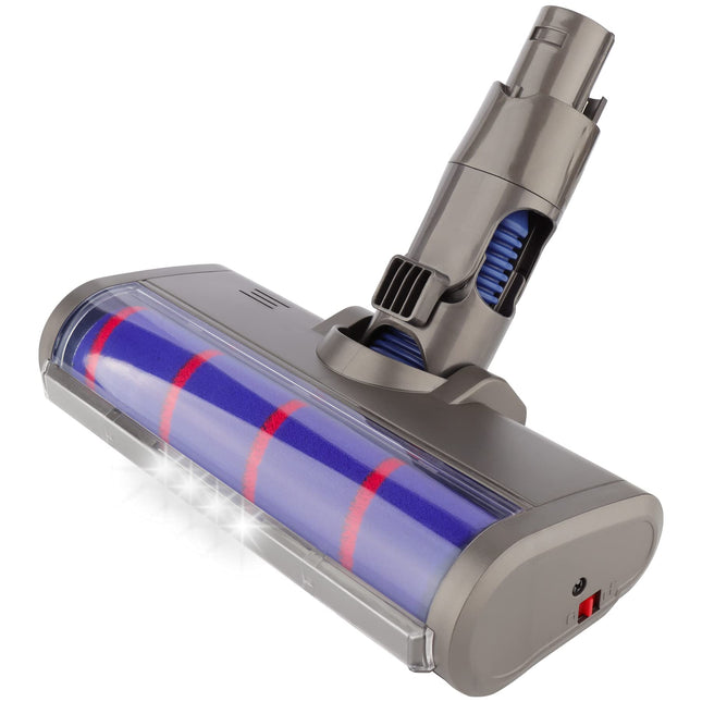 Soft Roller Cleaner Head Compatible With Dyson V6, Dc58, Dc59, Dc61, Dc62, Dc74 Cordless Vacuum Cleaner, Hard Floor Attachment With Headlights For A&B Interface