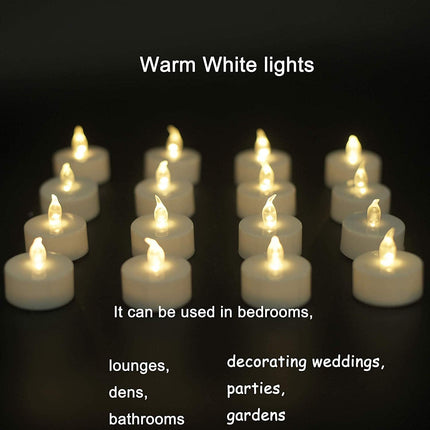LED Tea Lights Candles- 24PACK Flameless Candles Realistic and Bright Flickering Long Lasting 200Hours for Holiday Celebration,Home Decoration Warm White
