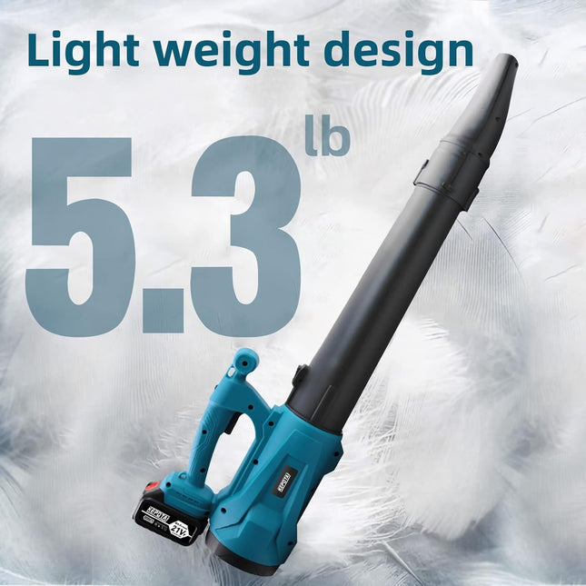 Electric Cordless Leaf Blower,460CFM 6-Gear Wind Speed Regulation, Lightweight Leaf Blower Cordless With Battery And Charger For Lawn Care, Patio, Blowing Leaves And Snow Electric Handheld Leaf Blower