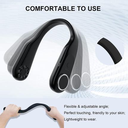 Neck Fan, Hand Free Personal Neck Fans For Your Neck, Portable Rechargeable Neck Fan, Up To 10 Hours Wearable Long Working Time