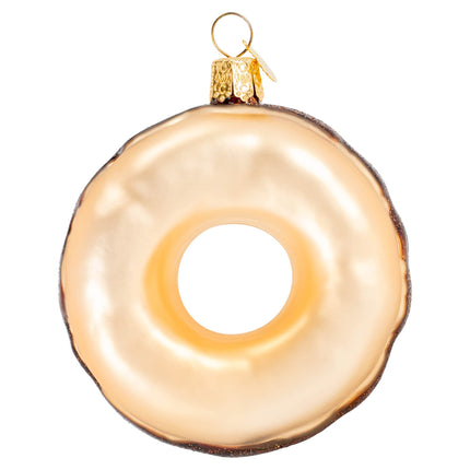 Old World Christmas Chocolate Frosted Donut Glass Blown Ornament for Christmas Tree