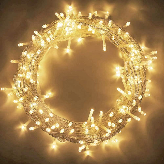 98FT 200 LEDs String Lights Waterproof Fairy Lights 8 Modes with Memory 30V UL Power Supply for Home, Garden, Wedding, Party, Christmas Decoration Indoor Outdoor (Warm White)