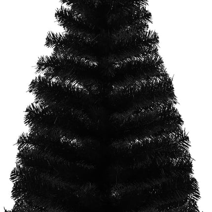3ft Black Artificial Christmas Tree,Tabletop Christmas Pine Tree with PVC Stand Base for Christmas Halloween Home Office Holiday Decoration