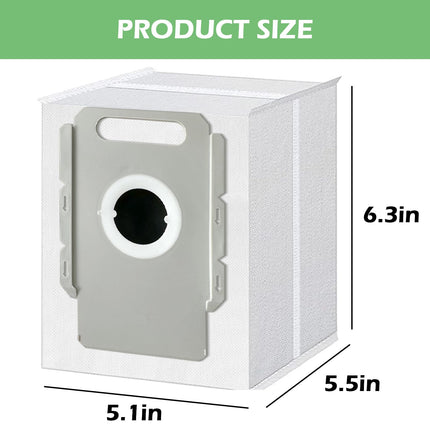 12 Pack Vacuum Bags For Irobot Roomba, Compatible With Irobot Roomba Bags I&S&J Series, For I3+, I4+, I6+, I7, I7+7550, J7, J7+, I8+, S9+, Automatic Dirt Disposal Bag