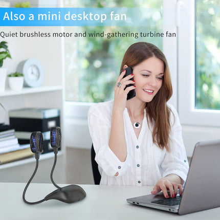 Handfan 5000Mah Neck Fan Portable Rechargeable, Wearable Personal Fans For Neck, Hands Free Necklace Fan Battery Operated