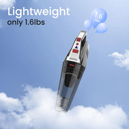 Hihhy Handheld Vacuum Cordless, Car Vacuum Portable Cordless, Hand Vacuum Rechargeable 1.6 Lbs With 9000Pa Powerful Suction, Mini Vacuum Cleaner For Home, Car, H306