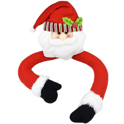 Fengek Christmas Tree Topper Santa Head Hugger for Christmas Tree Decoration Party Home Ornament