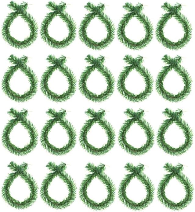 Haute Decor GarlandTies™, 20 Pack 14 inches (Noble Fir) Twist Ties with Strong Inner Wire for Securing Garland, Lights, and More