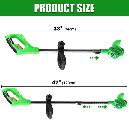 Cordless String Trimmer Battery Powered, 21V Lightweight Weed Wacker, with 9 Cutting Blades, 47 Inch Powerful Weed Eater (Tool Only, Battery not Included)