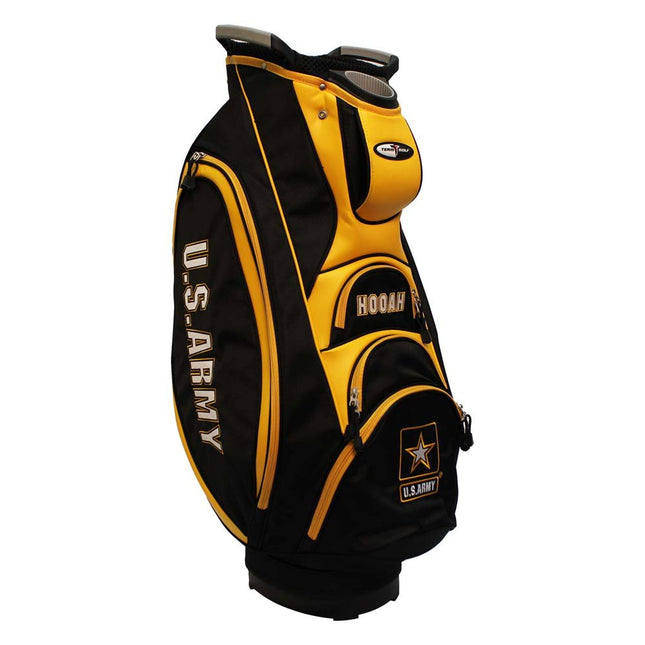 Team Golf Military Army Victory Golf Cart Bag, 10-Way Top with Integrated Dual Handle & External Putter Well, Cooler Pocket, Padded Strap, Umbrella Holder & Removable Rain Hood