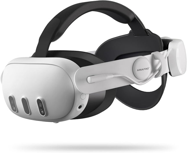 ANNAPRO Battery Head Strap Compatible with Meta Quest 3, Elite Strap with 6500mAh Battery for Oculus/Meta Quest 3 Accessories, Enhance Comfort and Extend Playtime