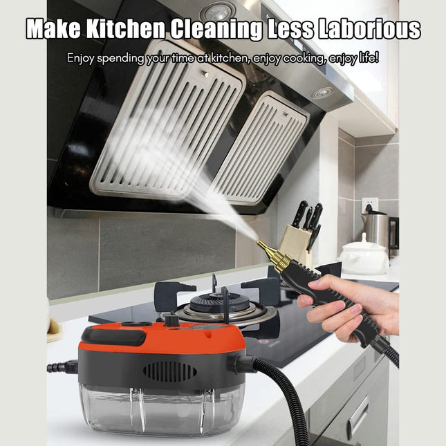 Portable Handheld Steam Cleaner High Temperature Pressurized Steam 2500W Cleaning Machine With Brush Heads Multipurpose Steam Cleaners For Kitchen Furniture Bathroom Car Use
