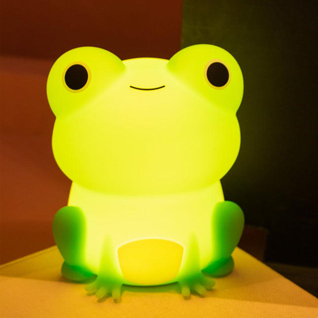 Night Light for Kids, Cute Frog Night Lamp Bedroom Nightlight for Girls Boys Teens, USB Rechargeable Silicone Animal Nightlight Christmas Birthday s, Room Decor