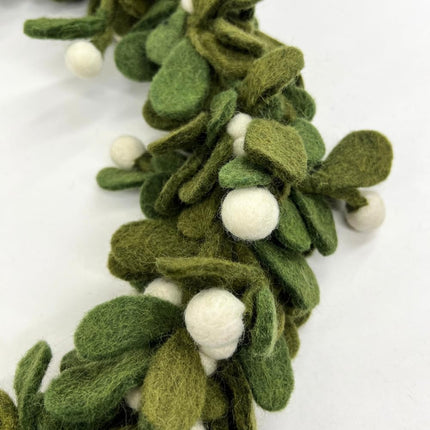 Humble Hilo Handmade Felt Flower Wreaths Christmas Wreath Decor Fall Door Wreath (Holiday Wreath)