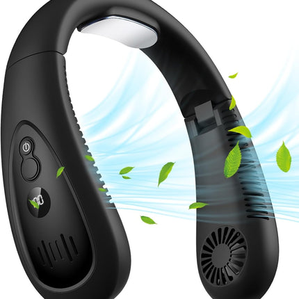 Neck Fan, 5000Mah Led Display Foldable Neck Fans Portable Rechargeable, With 3 Speeds Adjustment And Heat Sink Aluminum Sheet