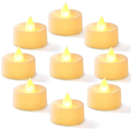 Homemory 50-Pack Flameless LED Tea Lights Candles Battery Operated, 200+Hour Fake Electric Candles TeaLights for Votive, Halloween, Ofrenda, Diya, Wedding Centerpiece Table Decor, Funeral, Christmas