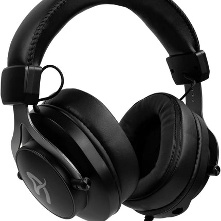 Arozzi Aria Gaming Headset with Detachable Microphone 50mm Drivers Microphone Mute Button Volume Control Aluminum Frame and 7.25 ft Braided Cable - Black