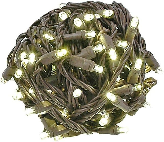 ‎Novelty Lights 50FT 100 LED String Lights, Permanent Led Light String Christmas Lights Outdoor Commercial Grade LED Bulbs With 40,000 Hours Rating, String Lights For Outside (Warm White)