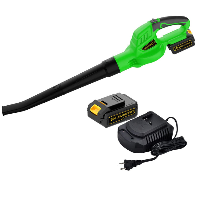 Werktough 20V Cordless Leaf Blower with 3.0A Battery and Fast Charger Leaf Blower Sweeper B001