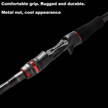 BUDEFO Travel Portable Baitcasting Fishing Rods Spinning and Casting Rod 24 Ton Carbon 6ft-11ft 3Pc and 4Pc Fishing Pole