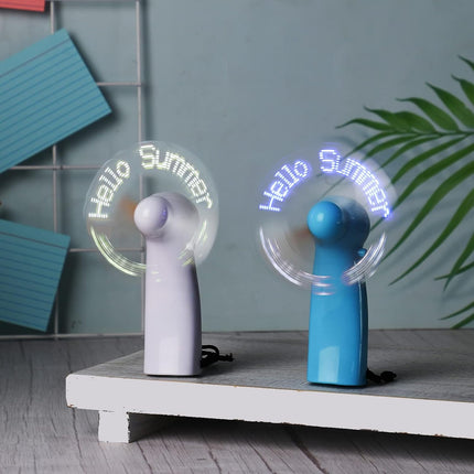 24 Pcs Portable Handheld Fan Mini Battery Powerful Fan Hello Summer Led Fan Small Personal Fan Party Favor Summer For Travel