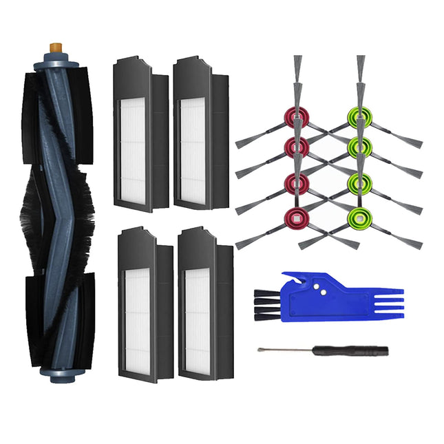 Accessories Kit Fit For Ecovacs Deebot X1 Omnix1 Turbo X1 Plus Robot Vacuum, Main Side Brush Filter Parts 15 Pack