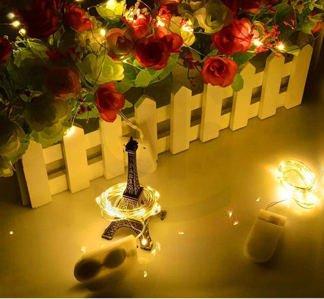 32 Pcs Fairy Lights Battery Operated String Lights - 10 ft 30 LED Waterproof Copper Wire Mini Firefly Starry Moon Lights for DIY Crafts Wedding Party Bedroom Table Centerpieces Christmas(Warm White)