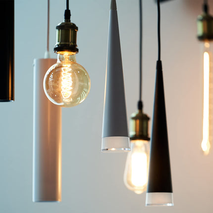 E ENERGETIC LIGHTING Dimmable LED Edison Light Bulb, G25 Globe Antique Flexible Spiral LED Filament Light, 8W Equivalent 60W, 2200K Warm Light, 500LM, Decorative Christmas Light, E26, UL, 6-Pack