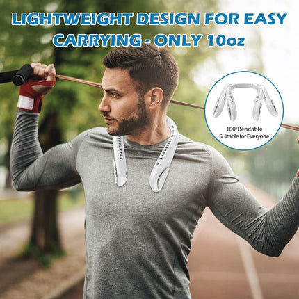 Labeol Portable Neck Fan, 6000Mah Battery Wearable Personal Neck Fan, Rechargeable Bladeless Neck Fan 360° Surrounding Wind