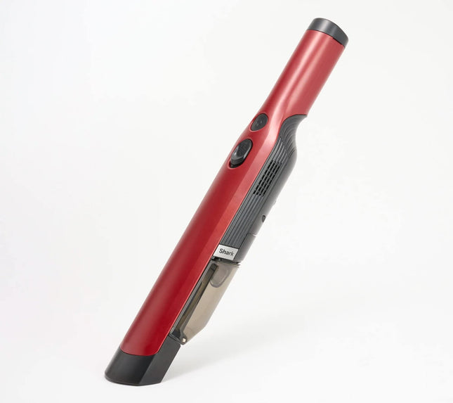 Shark Qv201 Wandvac Handheld Vacuum, Lightweight At 1.4 Pounds Wpowerful Suction, Duster Crevice Tool, Scrubbing Brush, Pet Tool, Charging Dock, Single Touch Dust Cup Empty Reed Red
