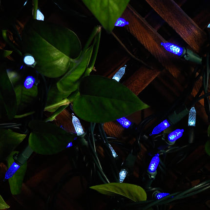 Joiedomi 70 LED Christmas Lights Outdoor,23.6FT Christmas Tree Lights Indoor, 52.2FT Fairy Lights Connectable Green Wire LED String Lights for Xmas Tree Decorations Holiday(Blue & White)