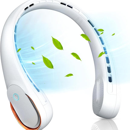 Neck Fan, Portable Fan Around Neck, 4000Mah Battery Operated Wearable Personal Fan With Usb Rechargeable, 3 Wind Speed, Fast Cool