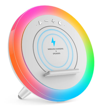 Color Changing Bluetooth Speaker Night Light with Wireless Charging - s for Teens
