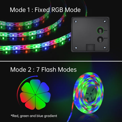 Solar LED Strip Lights, 20FT Waterproof RGB Color 180 LEDs Cuttable with 8 Modes Solar Powered LED Fairy Lights for Christmas Outside, Garden, Patio, Yard, Party