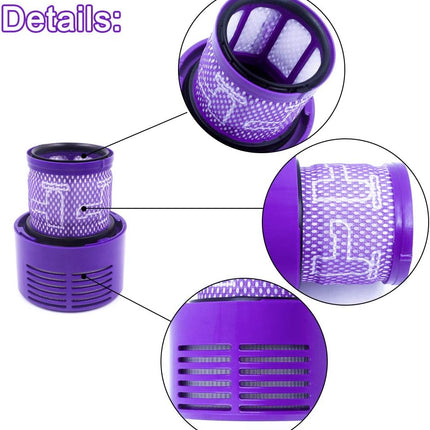 d Version 3 Pack Hepa V10 Filters Compatible With V10 Cyclone Series, V10 Absolute, V10 Animal, V10 Total Clean, V10 Motorhead, Sv12, Part No. 96908201, Washable And Reusable