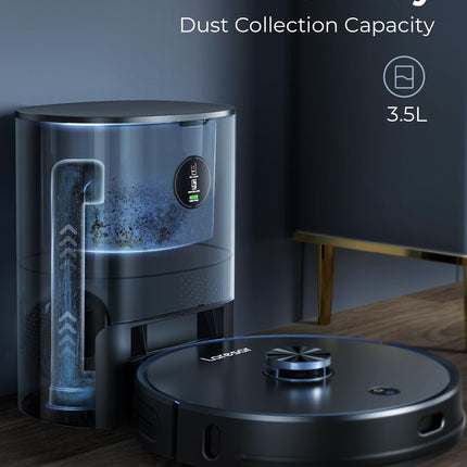 Laresar Robot Vacuum And Mop Combo,4000Pa Robotic Vacuum Cleaner With 3.5L Self Emptying Station,3 In 1 Robot Vacuum With Lidar Navigation,Smart App Control,For Pet Hairfloorscarpetsl6 Pro