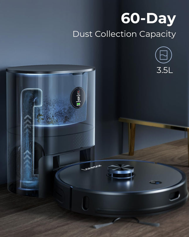 Laresar Robot Vacuum And Mop Combo,4000Pa Robotic Vacuum Cleaner With 3.5L Self Emptying Station,3 In 1 Robot Vacuum With Lidar Navigation,Smart App Control,For Pet Hairfloorscarpetsl6 Pro