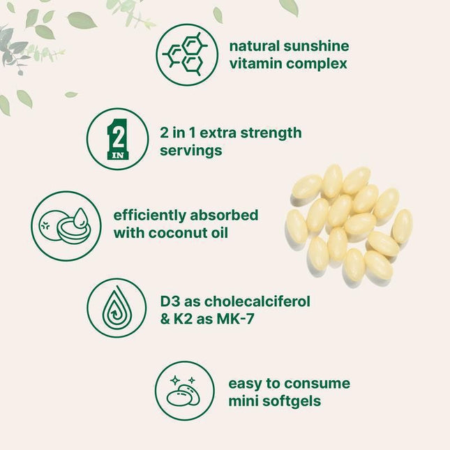 Vitamin D3K2 softgel 180 capsules