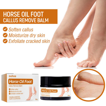 OUHOE Horse Oil Foot Care Cream, Repair Heel Peeling Anti-Cracking Moisturizing Foot Care Cream