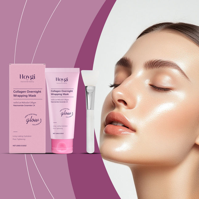 Hoygi Collagen Peel-Off Mask (With Brush) Gently Nourishes, Moisturizes, Brightens, Smooths And Refines The Skin