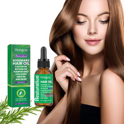 Hoegoa Rosemary Hair Care Essential Oil Nourishes, Strengthens And Moisturizes Hair