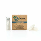 Activated Charcoal Toothpaste + Natural Biodegradable Silk Dental Floss with Refillable Stainless Steel Metal Container